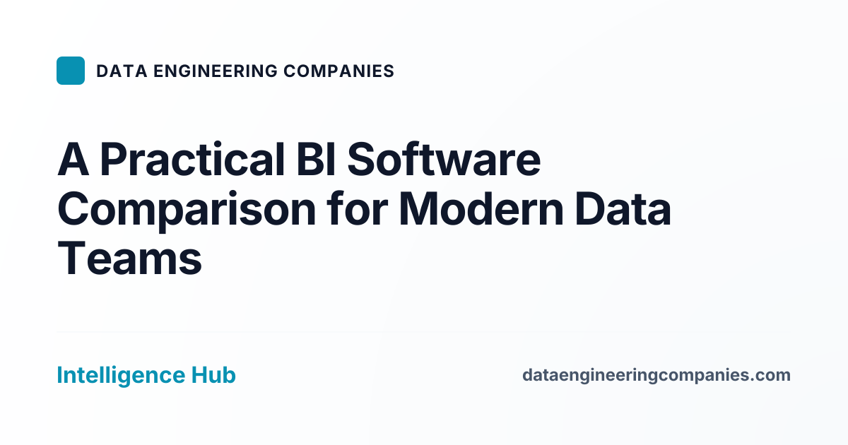 A Practical BI Software Comparison for Modern Data Teams