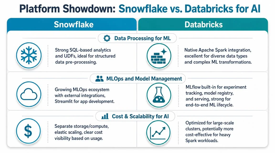 Platform Showdown Snowflake vs Databricks for AI