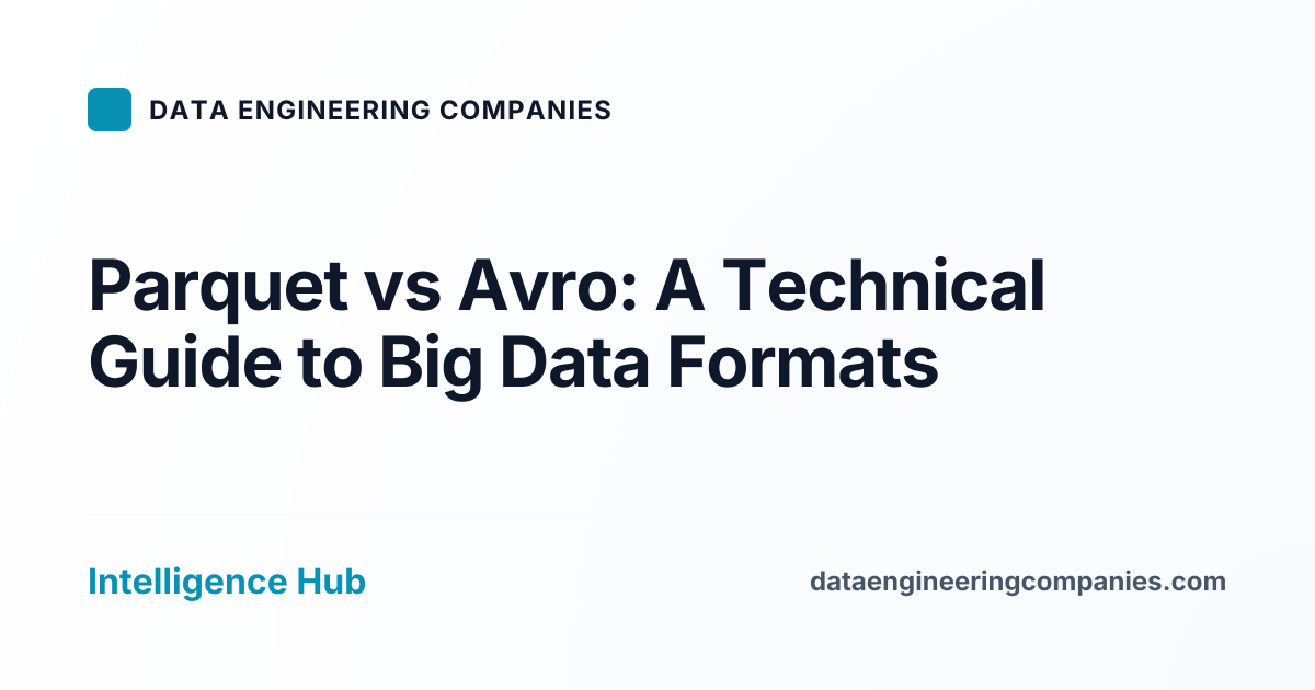 Parquet vs Avro: A Technical Guide to Big Data Formats